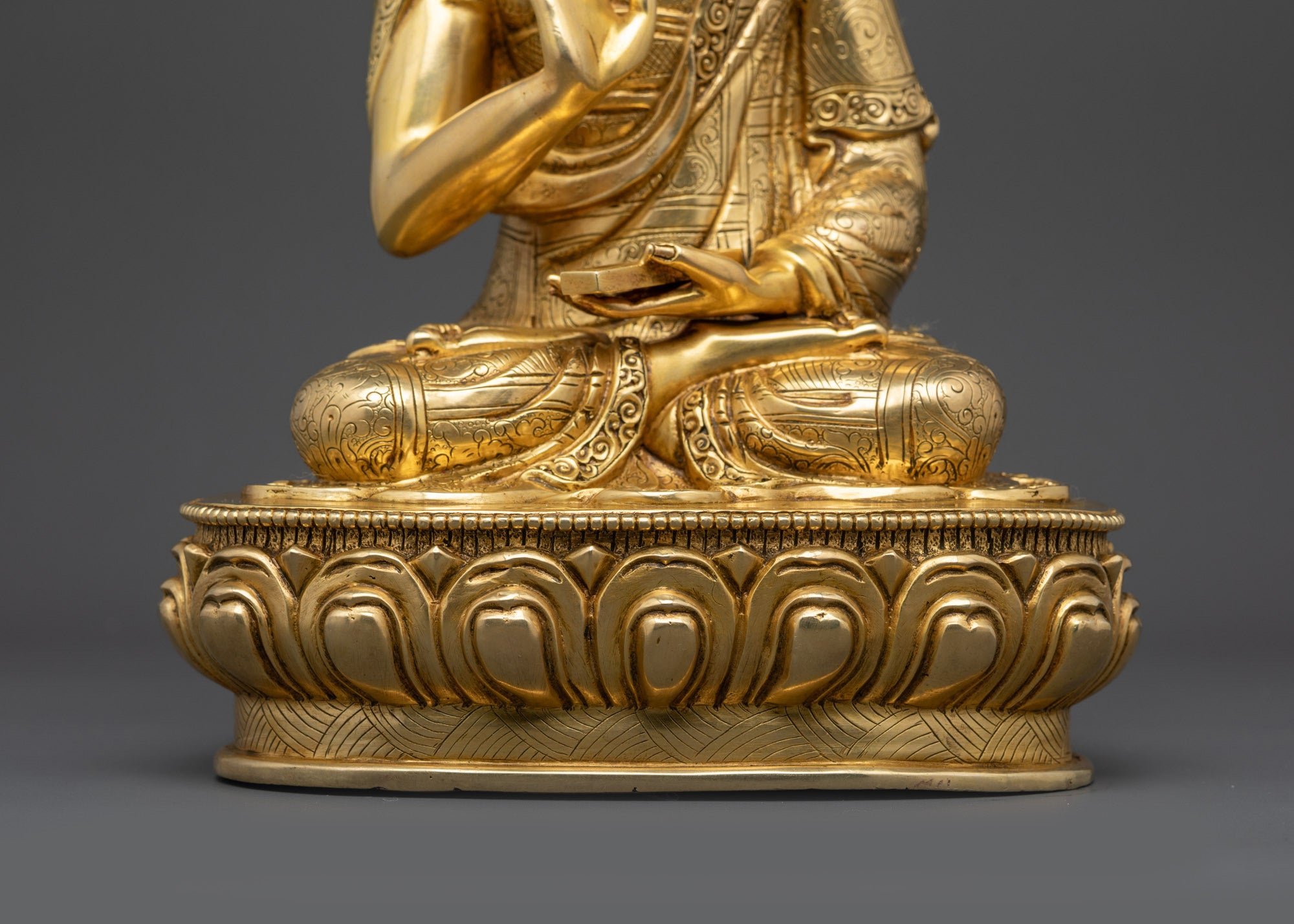 Authentic Tsongkhapa Statue Set | Traditional Buddhist Craftsmanship