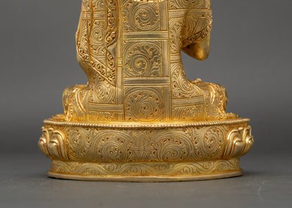 Lama Tsongkhapa Statue Set | Handmade Himalayan Sculptures