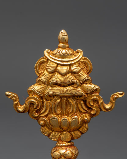 3" Gold Fire-Gilded Ashtamangala Set | Symbol of Universal Harmony