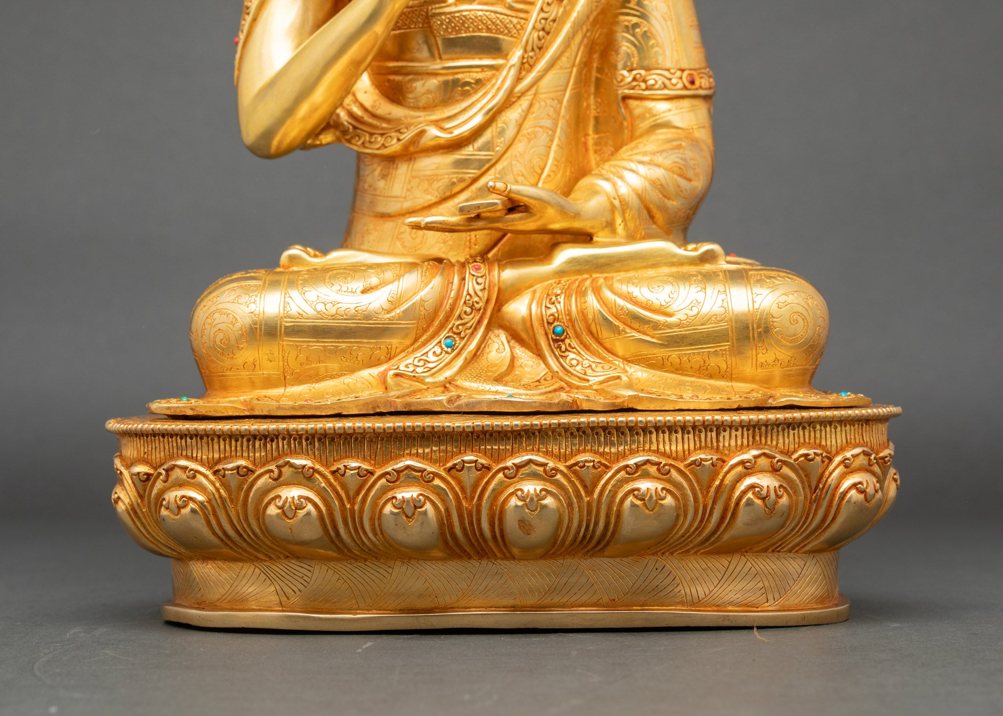 Tsongkhapa Statue Set | Handcrafted Tibetan Buddhist Figurines