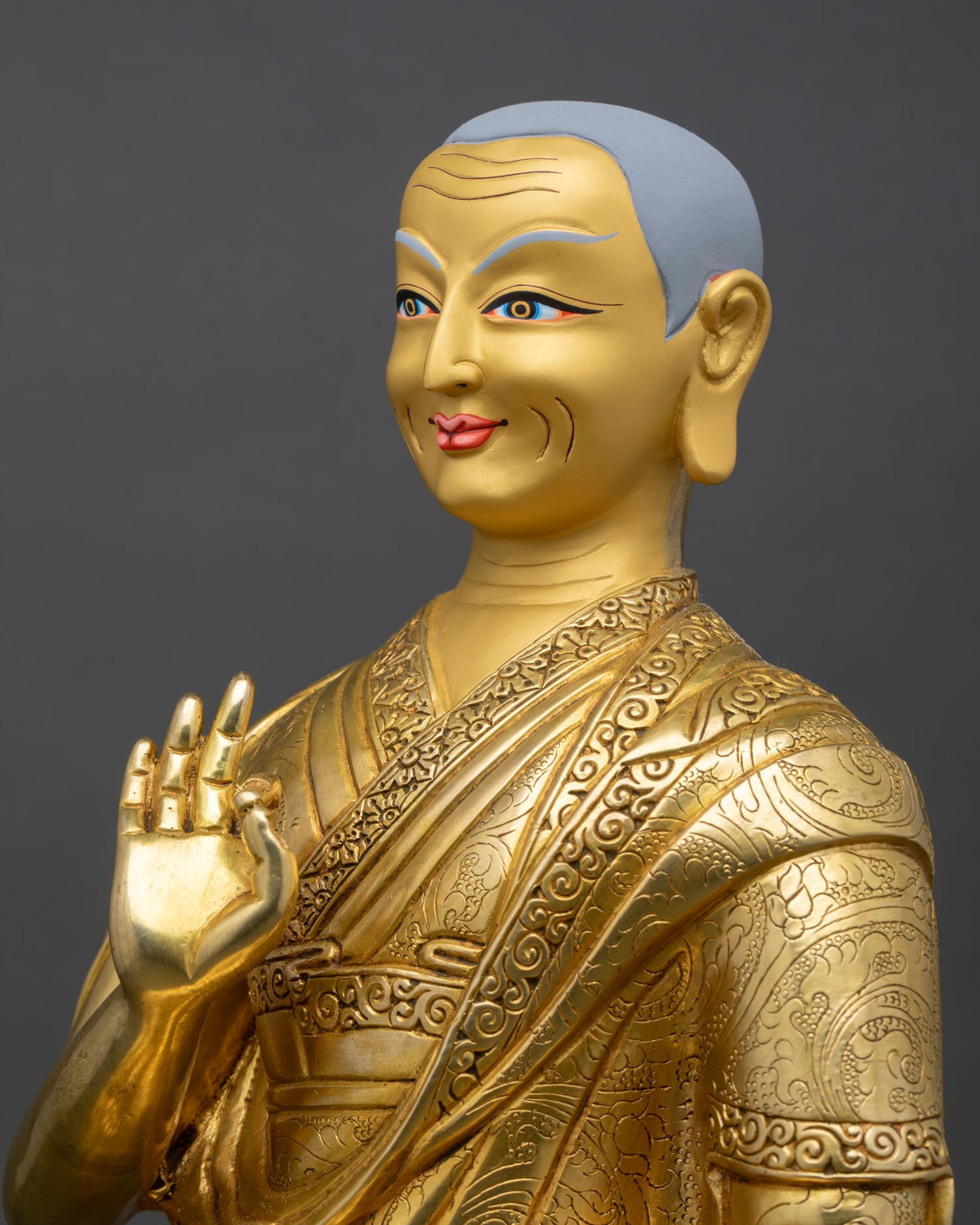 Je Tsongkhapa & Disciples Statue Set | Handcrafted Buddhist Art