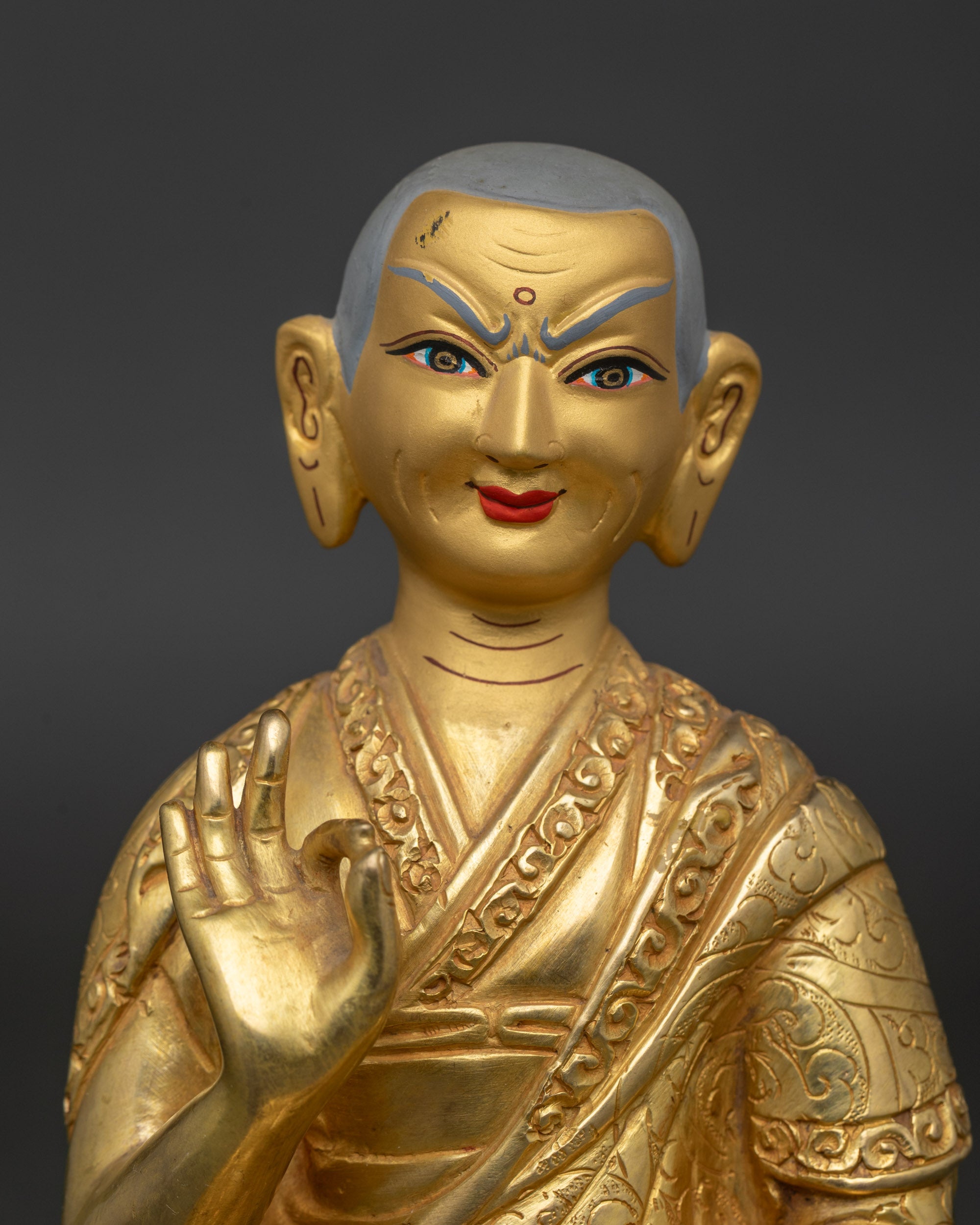 Tsongkhapa Statue Set with Two Disciples | Lost-Wax Craftsmanship