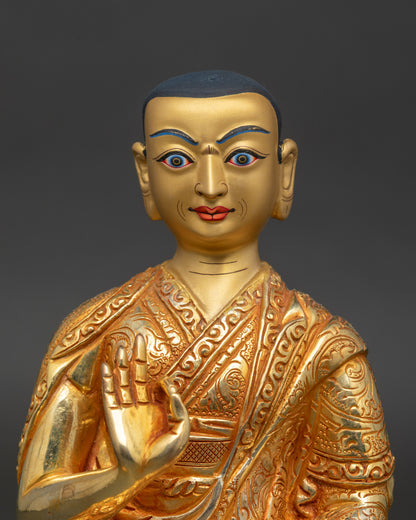 Lama Tsongkhapa Statue Set | Himalayan Sacred Artwork