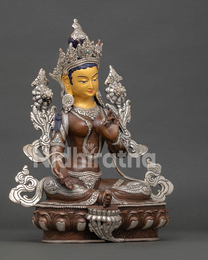 Green Tara Statue | Handmade Himalayan Buddhist Artwork