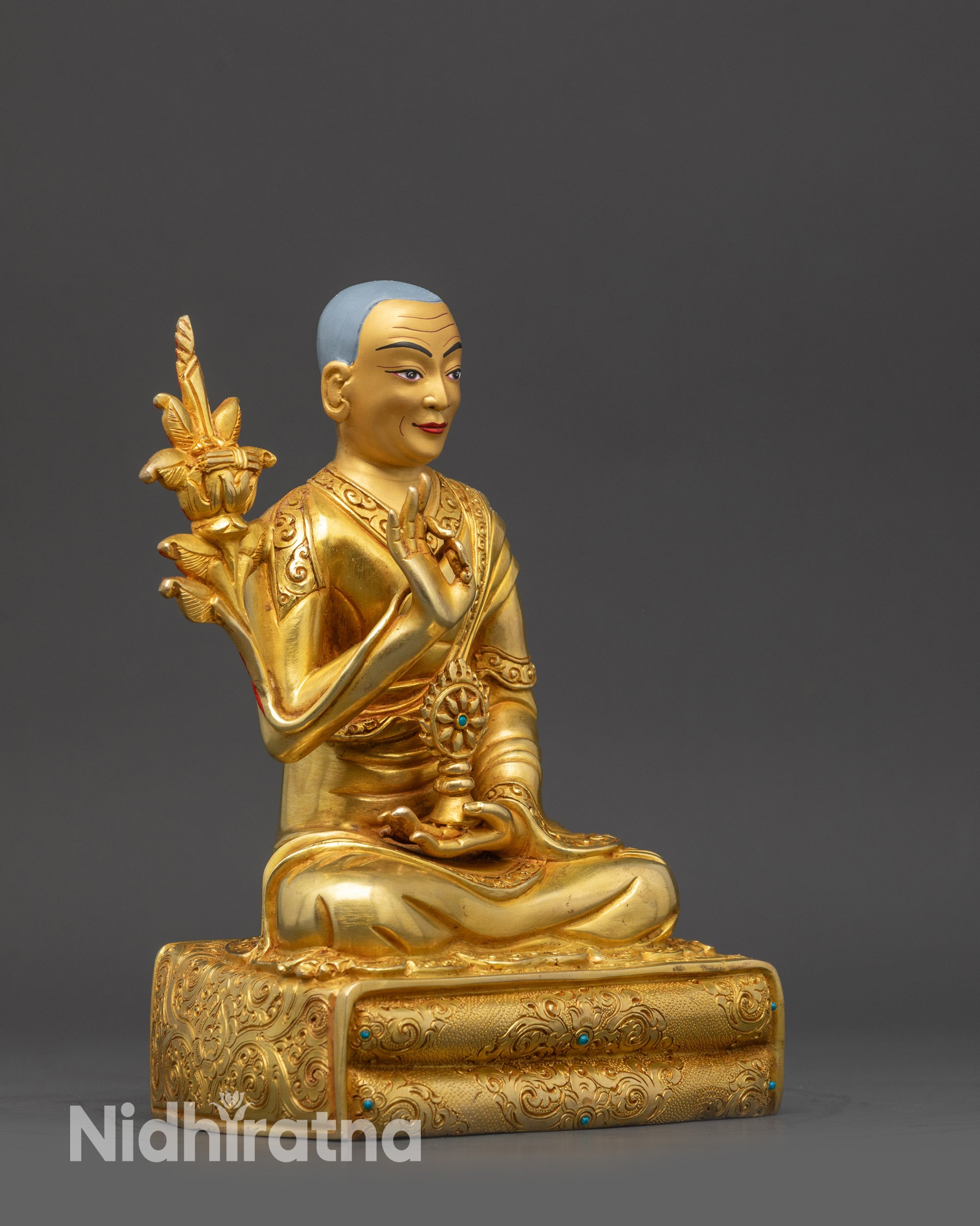 Spiritual Leader Dalai Lama Sculpture | Revered Tibetan Monk Statue