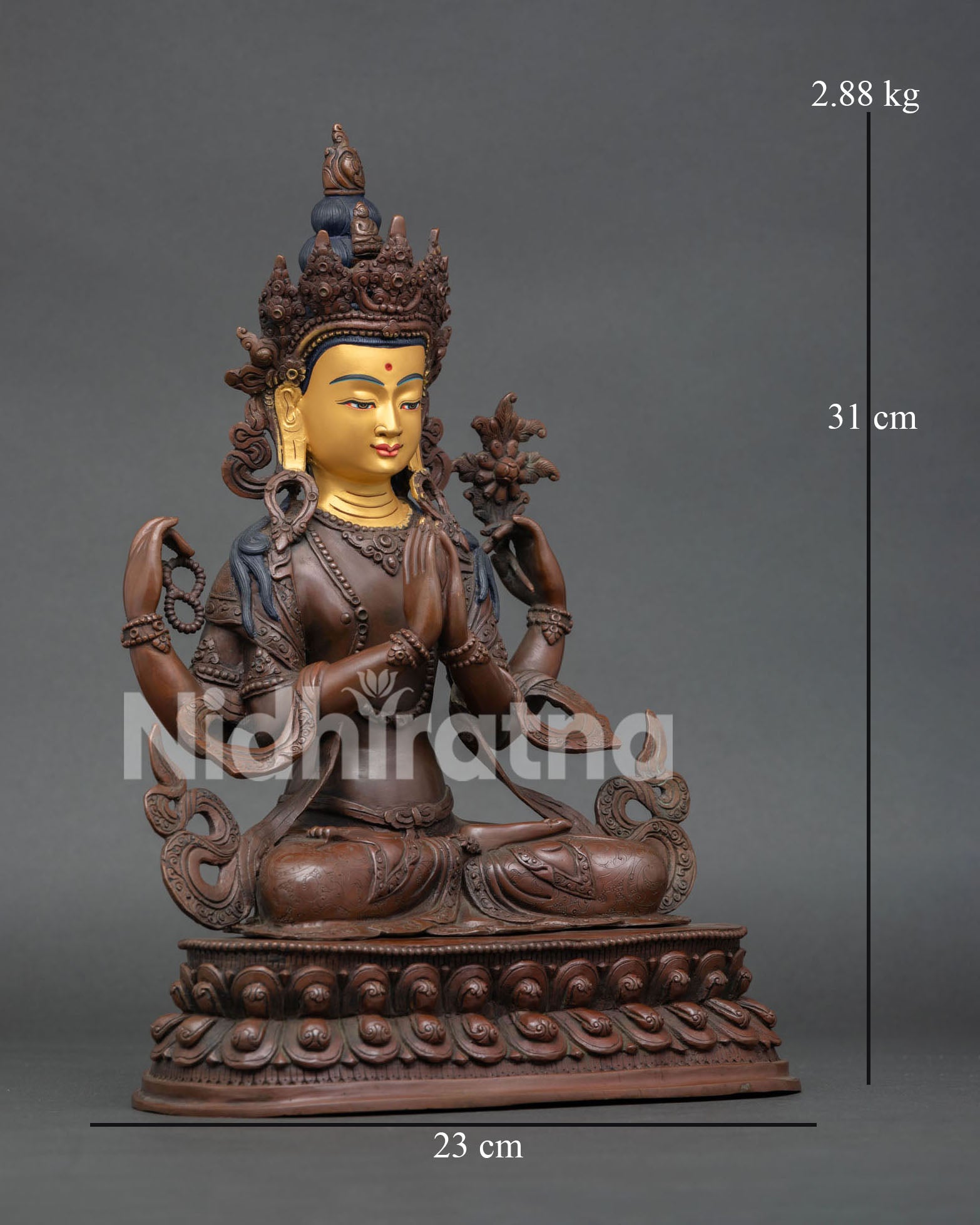 Four-Armed Chenrezig Statue | Buddhist Sculpture Nepal