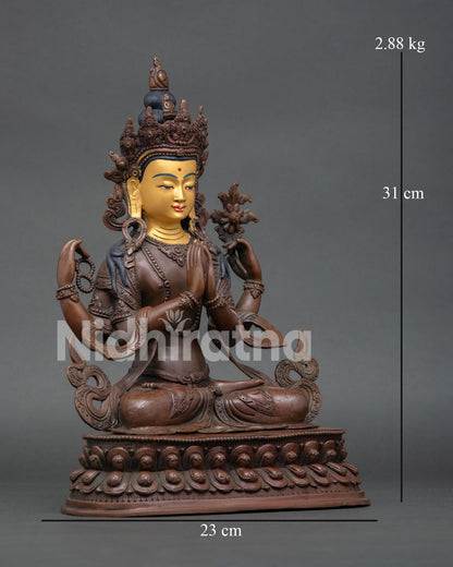 Four-Armed Chenrezig Statue | Buddhist Sculpture Nepal