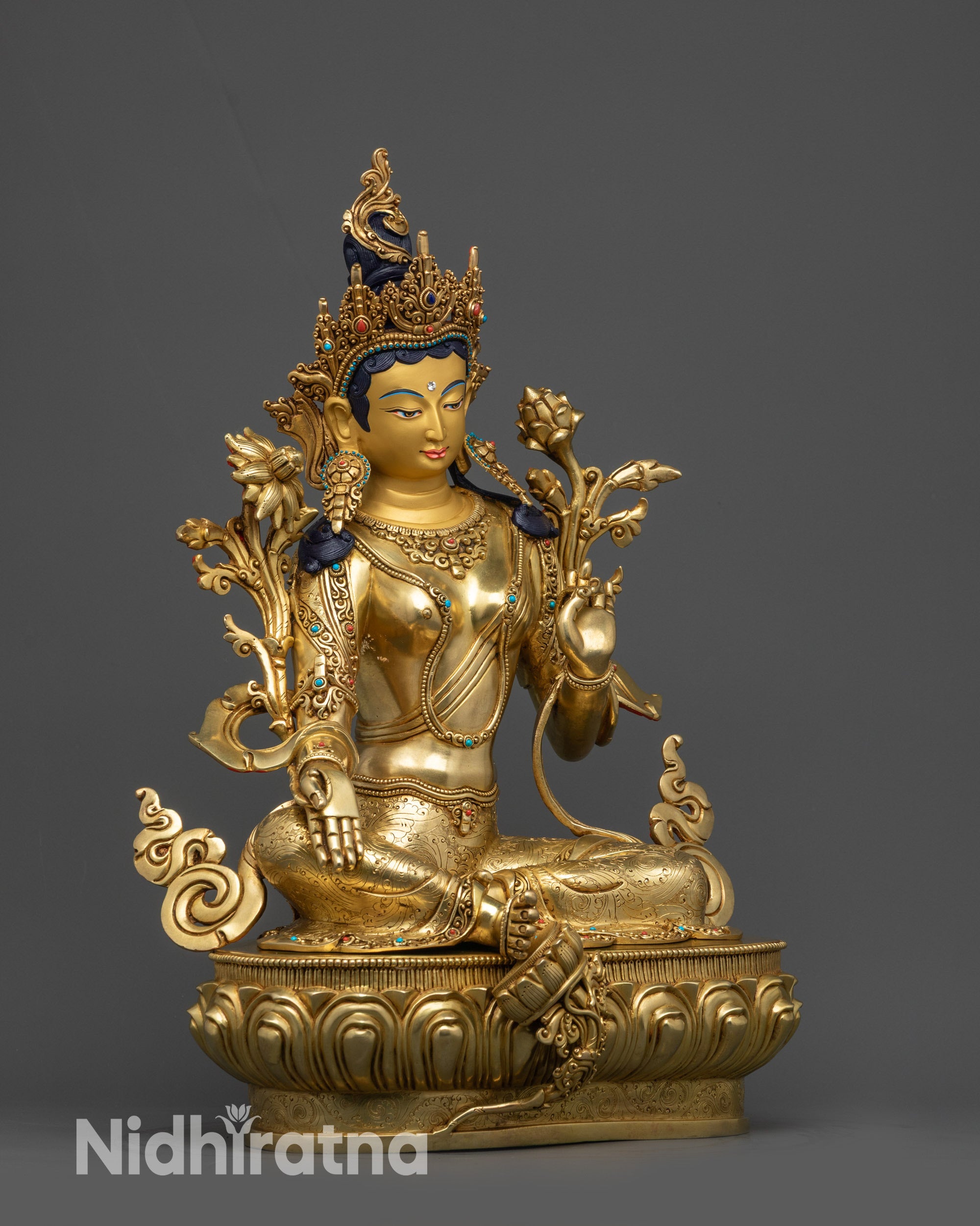 17" Premium Green Tara Statue | Symbol of Compassion and Protection