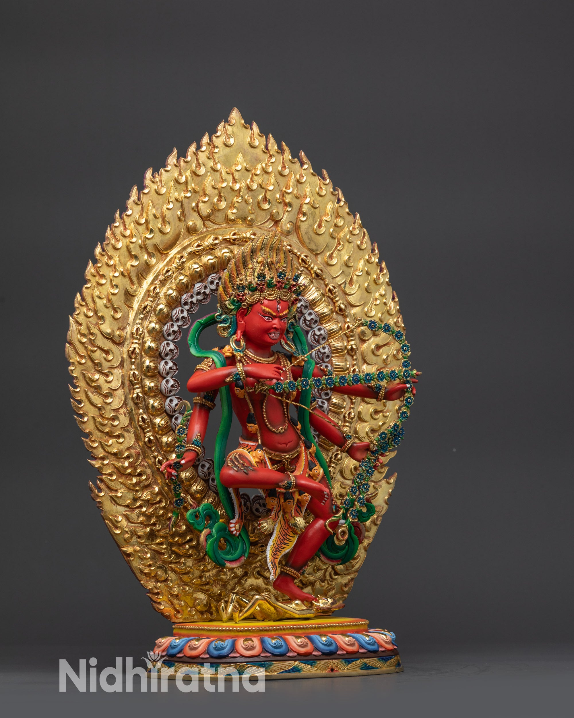 Traditional Red Kurukulla Sculpture | Handmade Goddess of Empowerment
