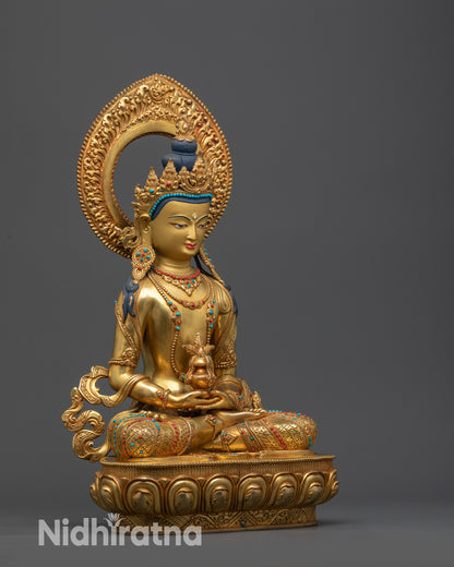 Divine Amitayus Statue | Handcrafted Buddha of Long Life & Wisdom
