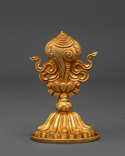 3" Gold Fire-Gilded Ashtamangala Set | Symbol of Universal Harmony