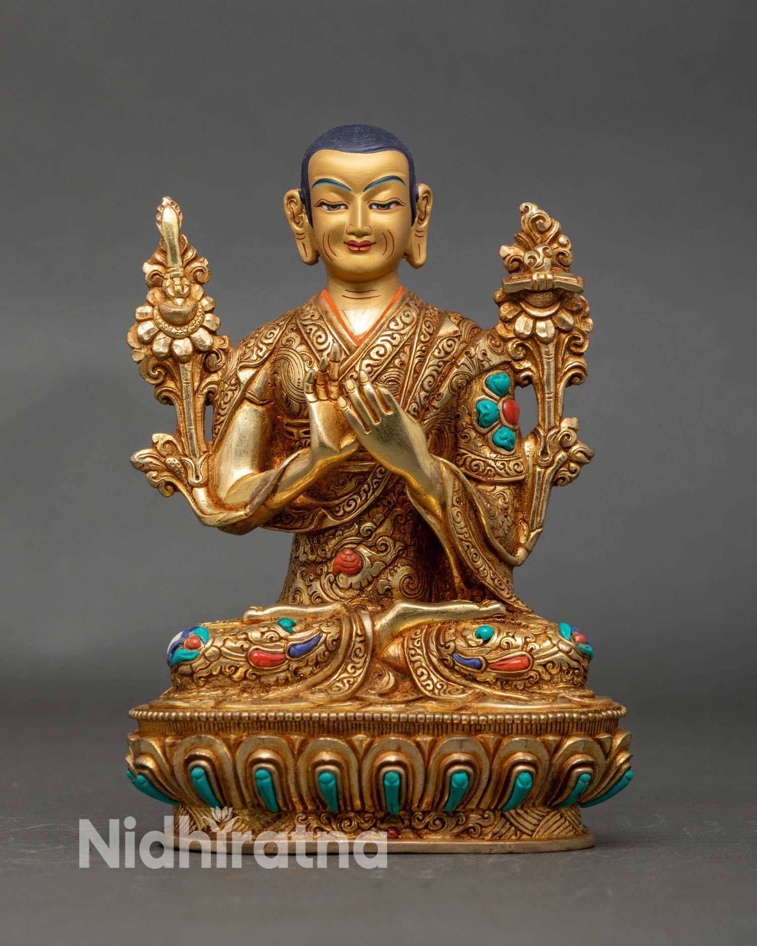 Tsongkhapa and Two Disciples Set – Luminous Wisdom Handmade Statue