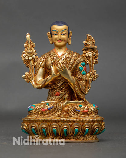 Tsongkhapa and Two Disciples Set – Luminous Wisdom Handmade Statue