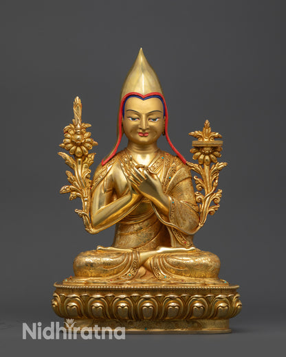 Je Tsongkhapa and His Disciples Statue Set | Buddhist Lama Statues