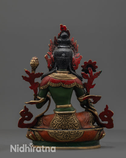 Tibetan Dolma Statue | Copper Statue of Green Tara