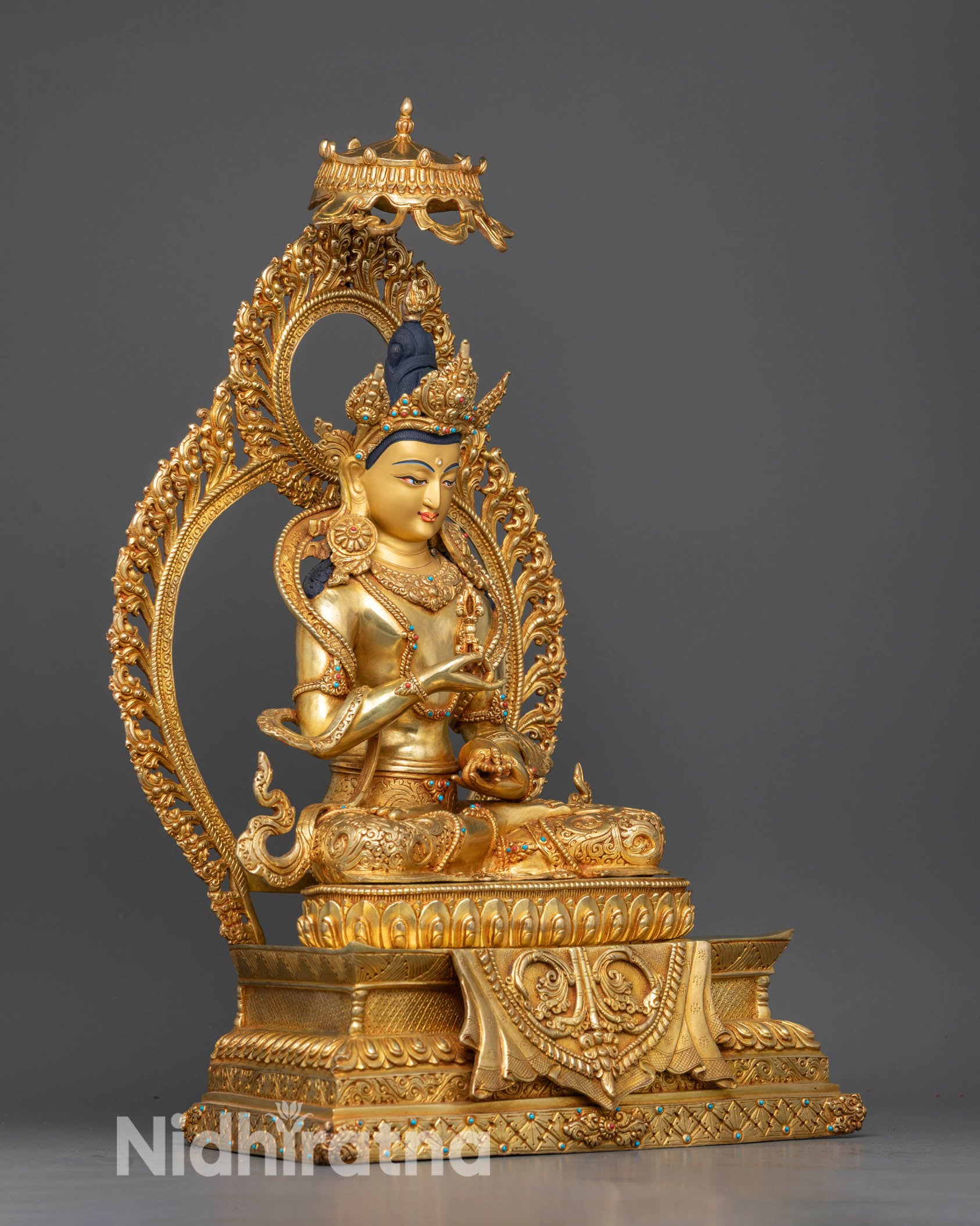 Vajrasattva in a Throne: Exquisite Symbol of Purification