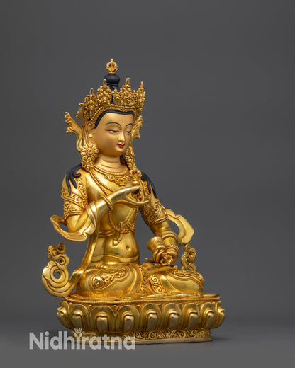 Divine Vajrasattva Statue | 24K Gold-Gilded Tantric Purification God