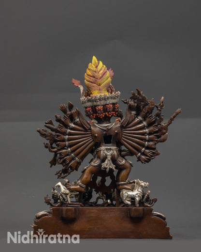 Oxidized Vajrabhairava Yamantaka Statue | Handcrafted Buddhist Art
