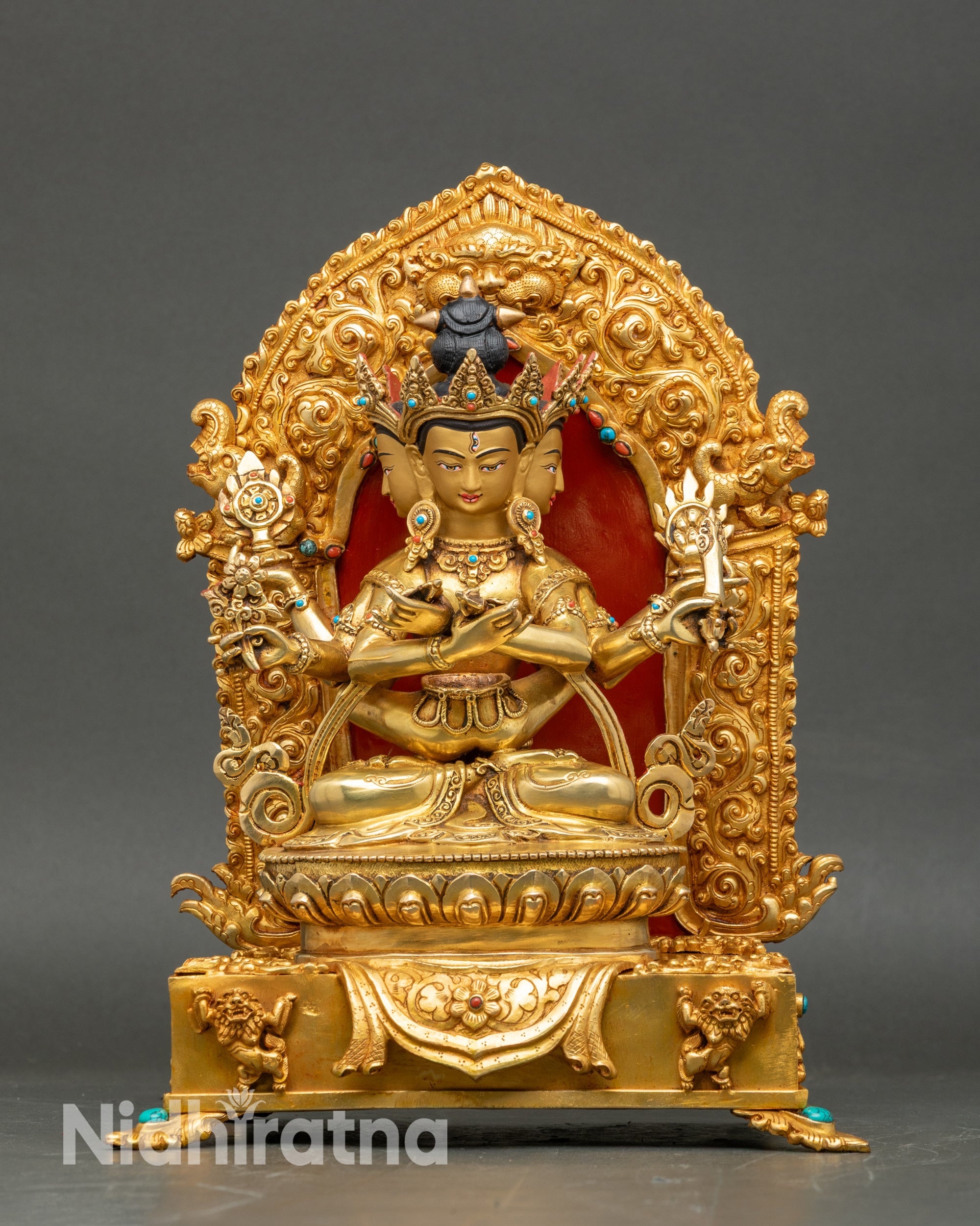 Guhyasamaja and Consort Statue - Vajrayana Tantric Meditation Deity