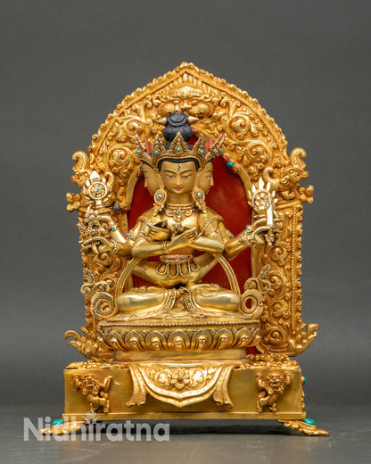 Guhyasamaja and Consort Statue - Vajrayana Tantric Meditation Deity