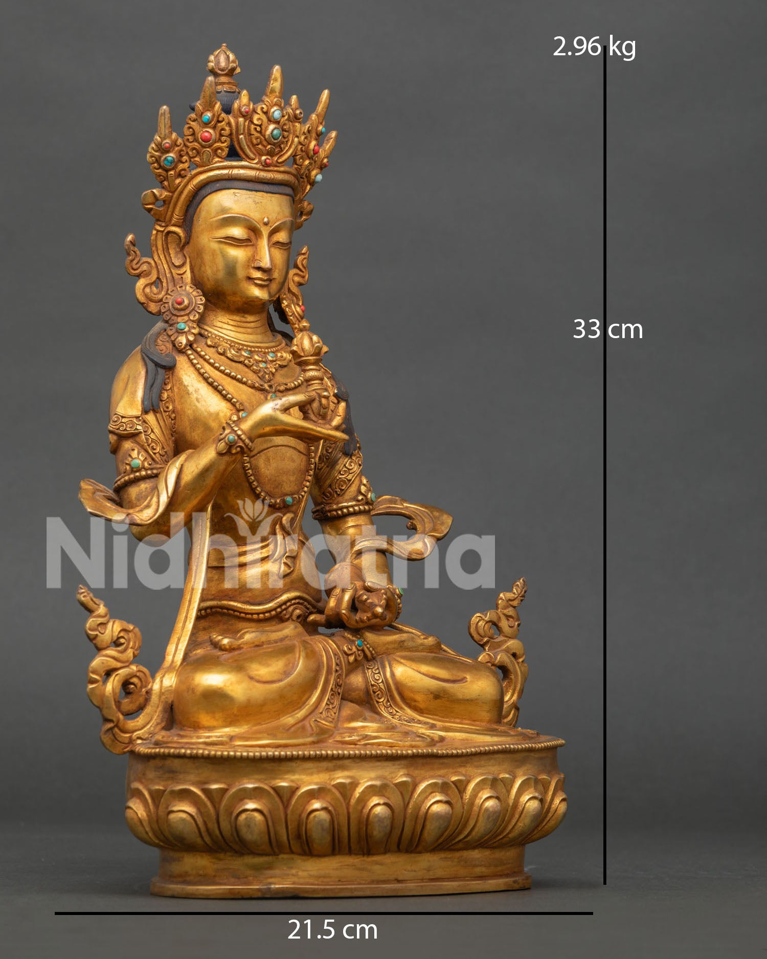 Vajrasattva Statue | Handmade Tibetan Buddhist Purification Deity