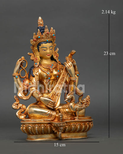 Goddess Saraswati Statue | Handcrafted Himalayan Art for Knowledge