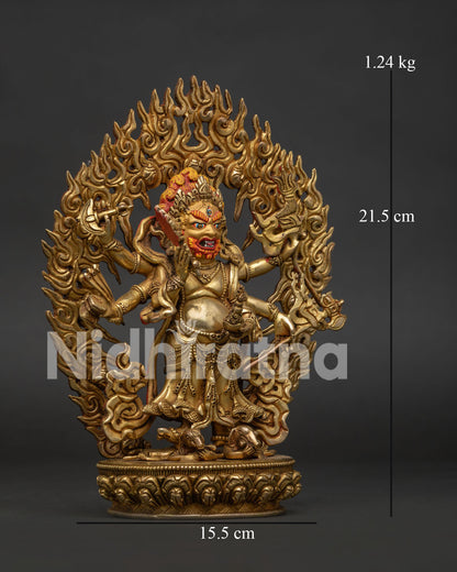 White Mahakala Statue