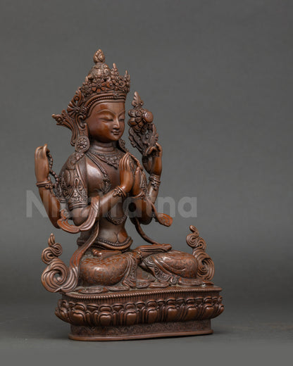 Vajrayana Boddhisattva Chenrezig Statue- Deity of Compassion