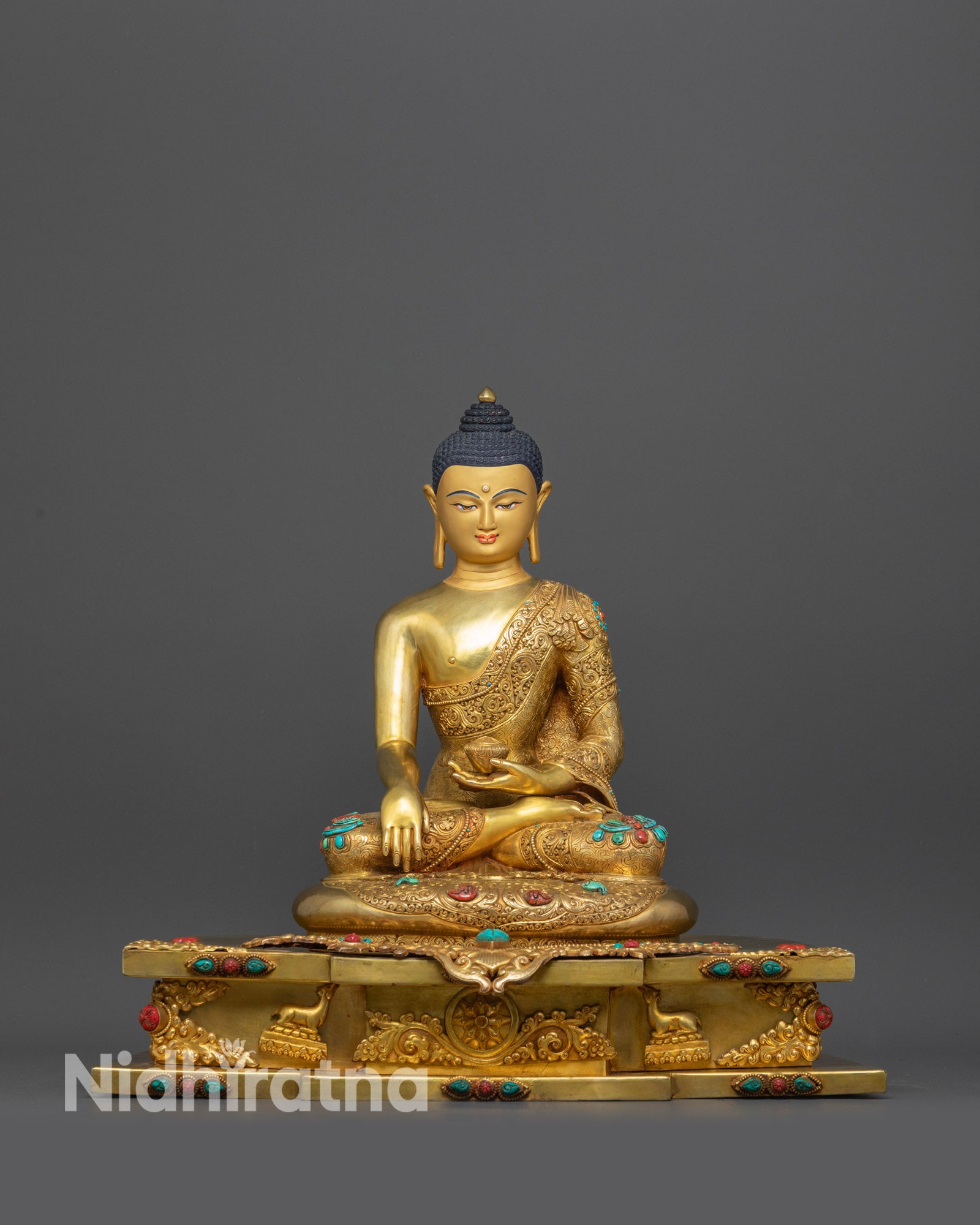 Shakyamuni Buddha Enthroned: Symbol of Enlightenment and Compassion
