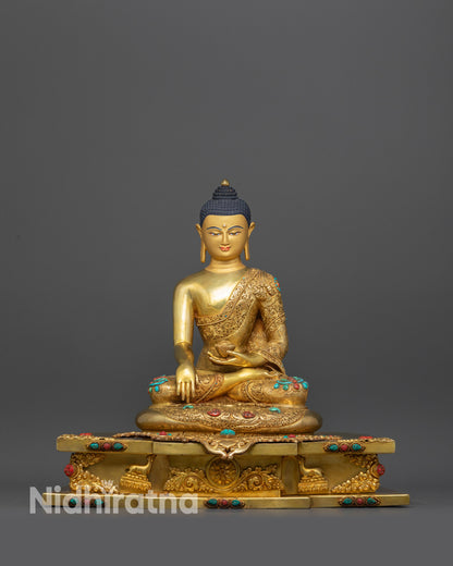 Shakyamuni Buddha Enthroned: Symbol of Enlightenment and Compassion