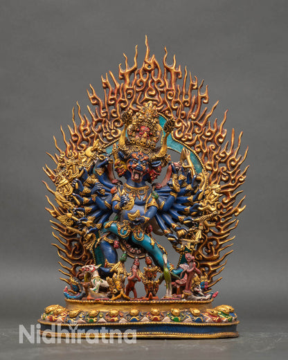 Yamantaka with Consort Sculpture | Traditional Buddhist Art