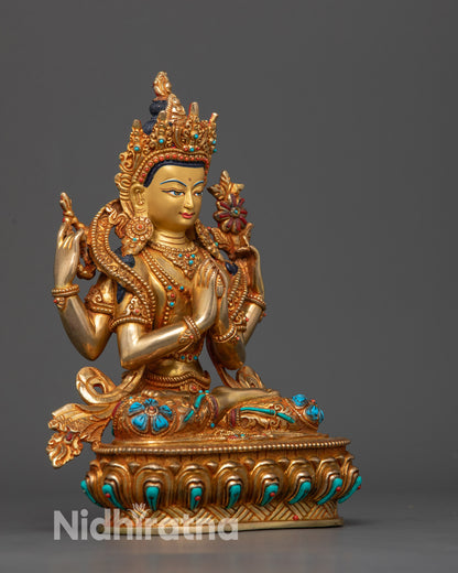 Chenrezig Avalokiteshvara Statue: Embodiment of Compassion