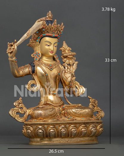 Prince Manjushri Statue | Wisdom Bodhisattva Sculpture