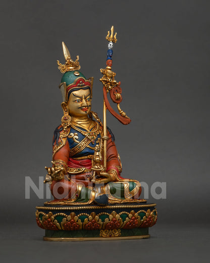 Guru Rinpoche Statue | 24K Gold Fire-Gilded Padmasambhava Sculpture