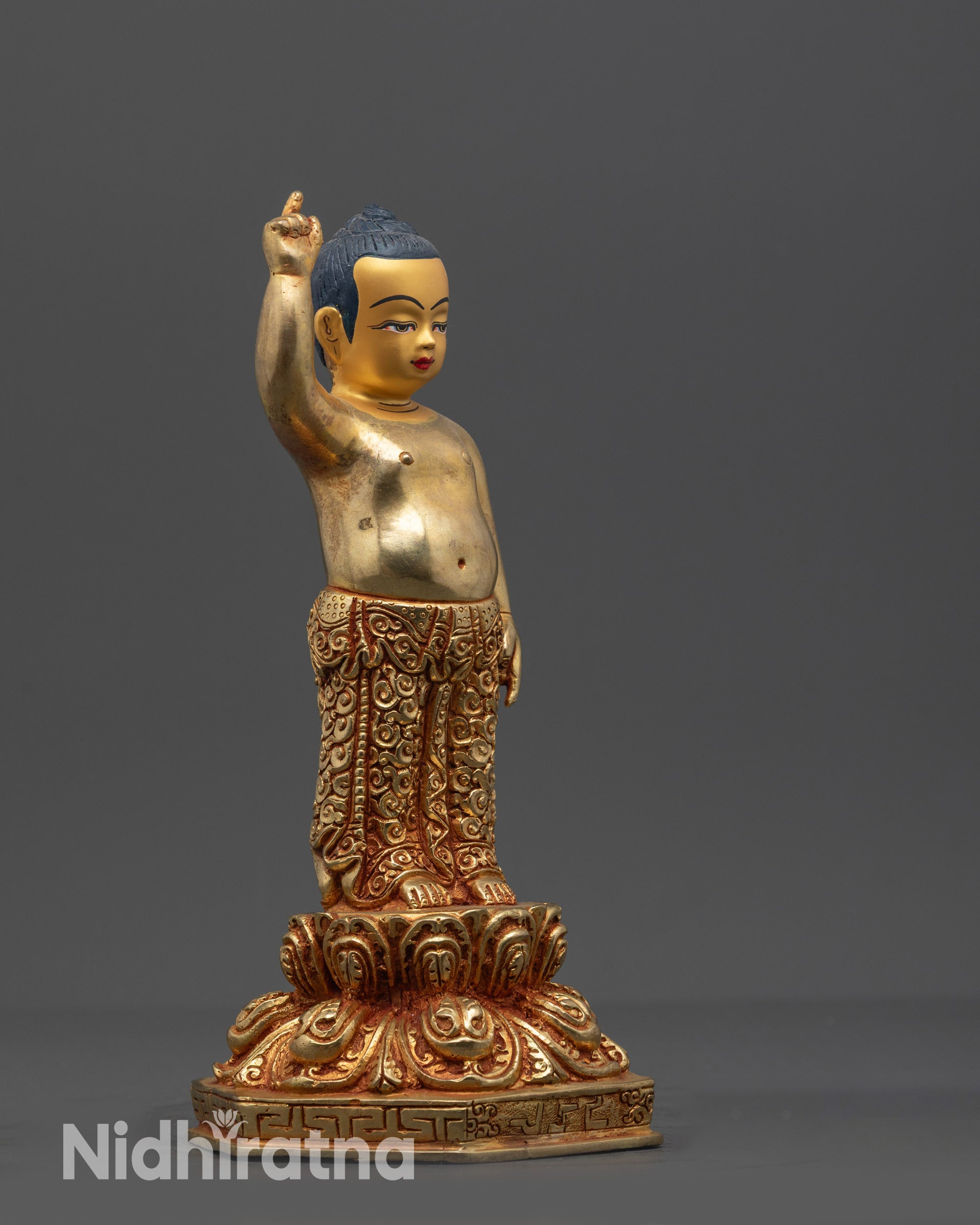 Standing Little Buddha Statue from Nepal | Buddha Born in Lumbini