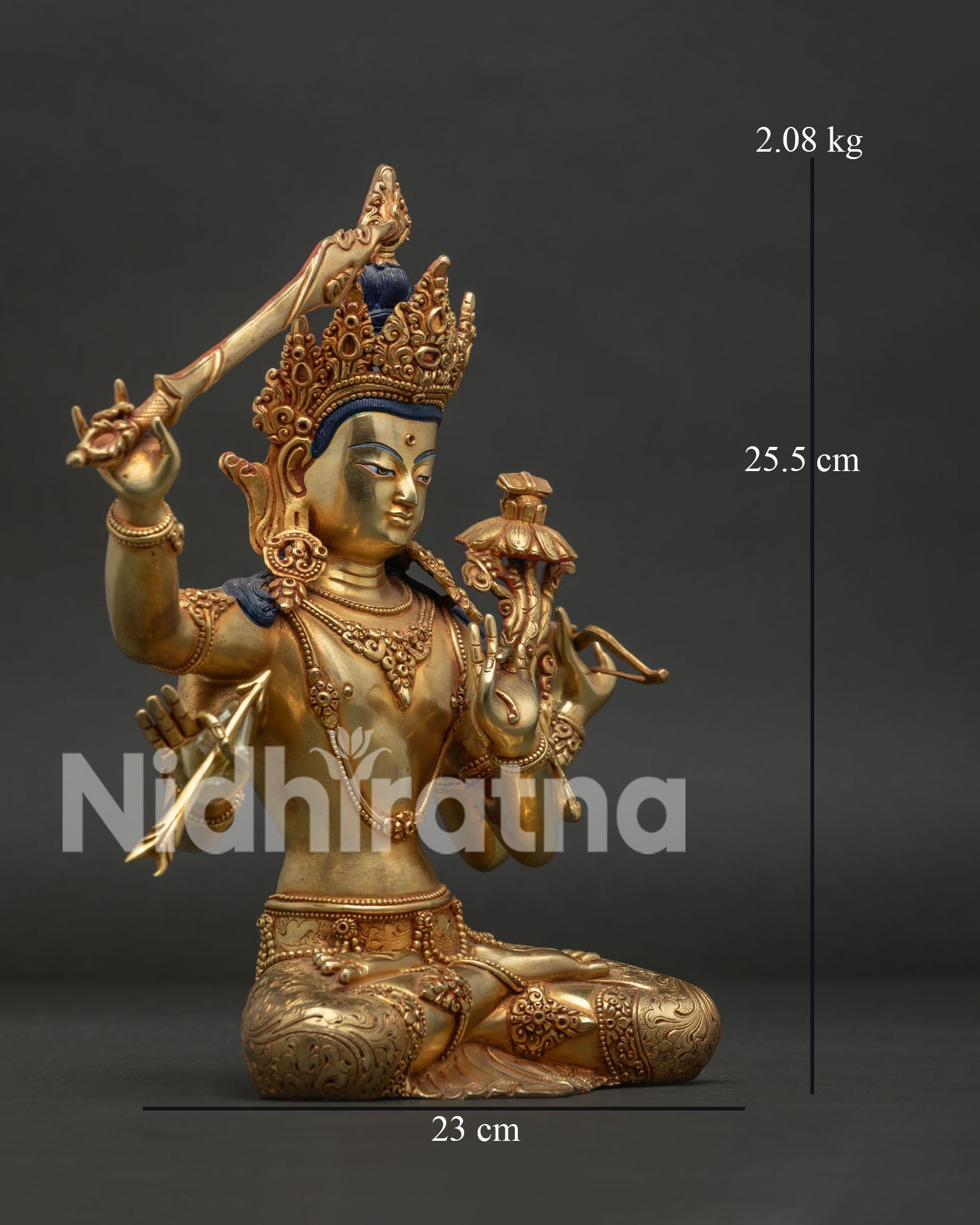 Maha Manjushri Statue | Nepali Artisan-Crafted Sacred Sculpture