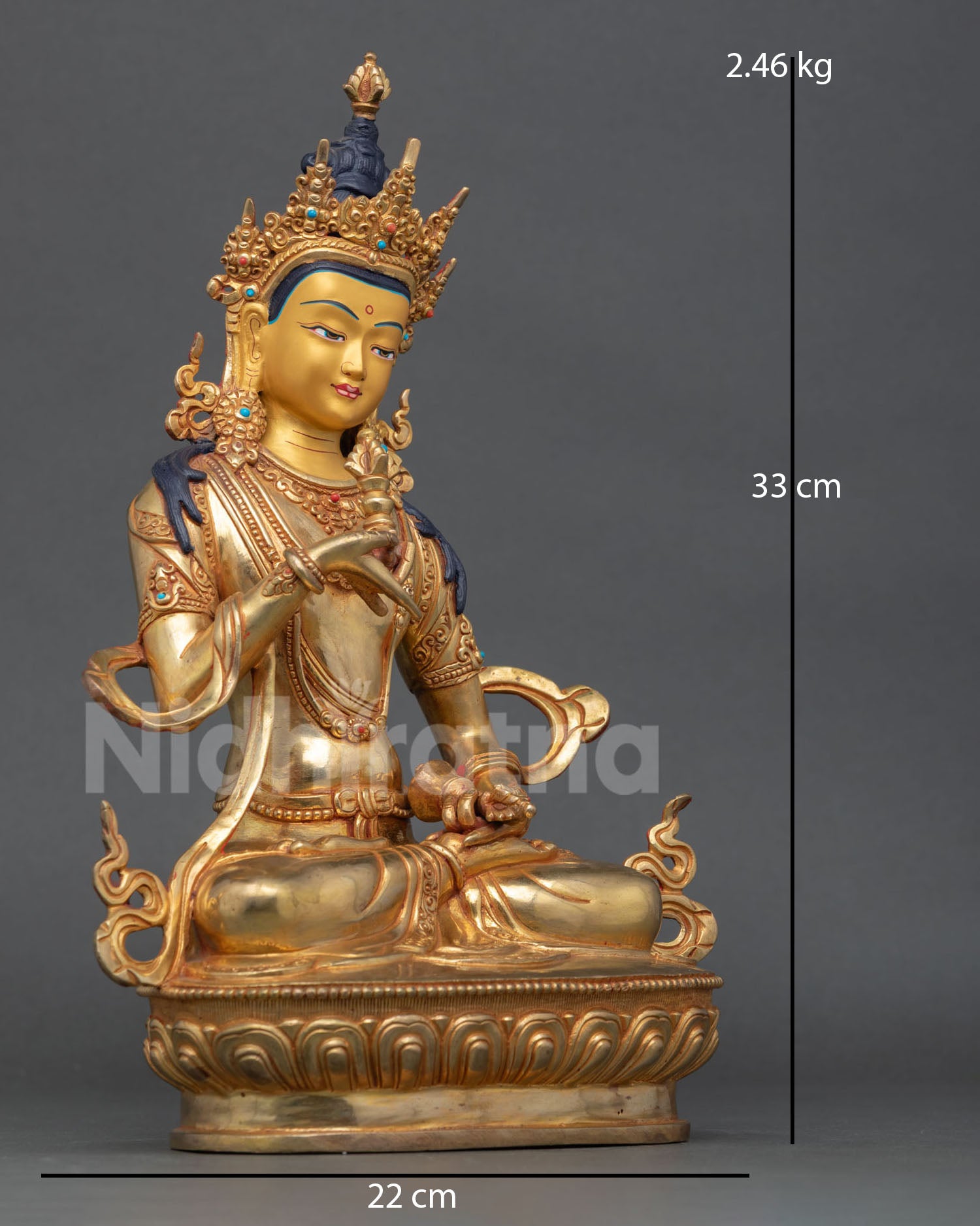 Handcrafted Vajrasattva Statue |  Buddhist Sacred Altar Decor
