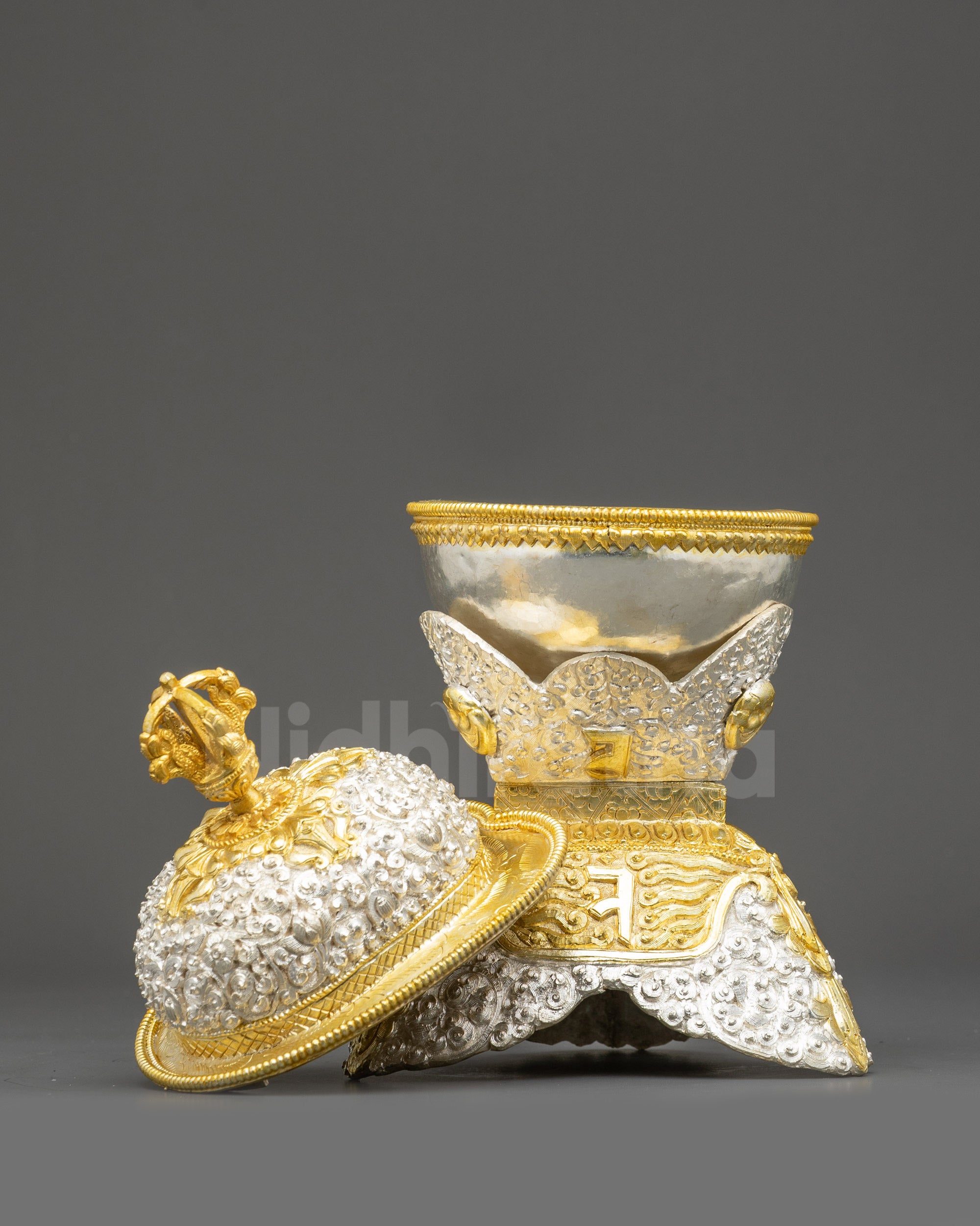 Ritual Kapala Set | Ornate Himalayan Skull Cups for Meditation