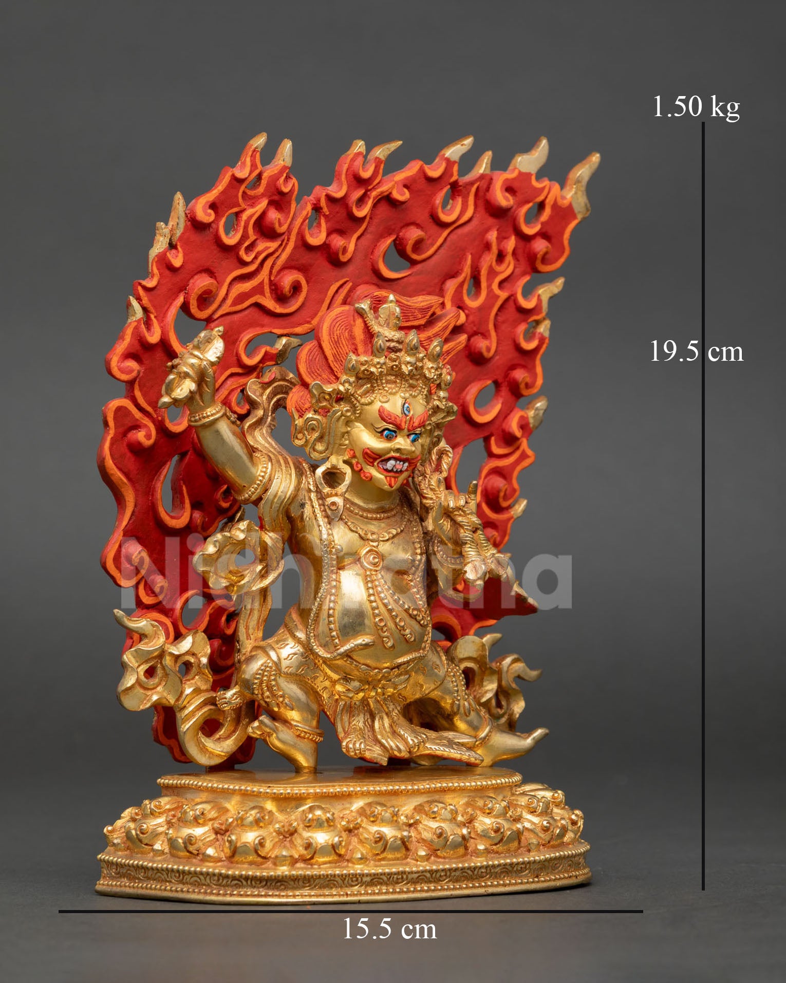 Guardian Deity Vajrapani Statue | Buddhist Sculpture for Altar