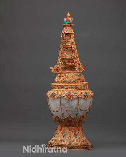 Buy Buddhist Ritual Stupa | Handcrafted Tibetan Shrine Ornament Nepal