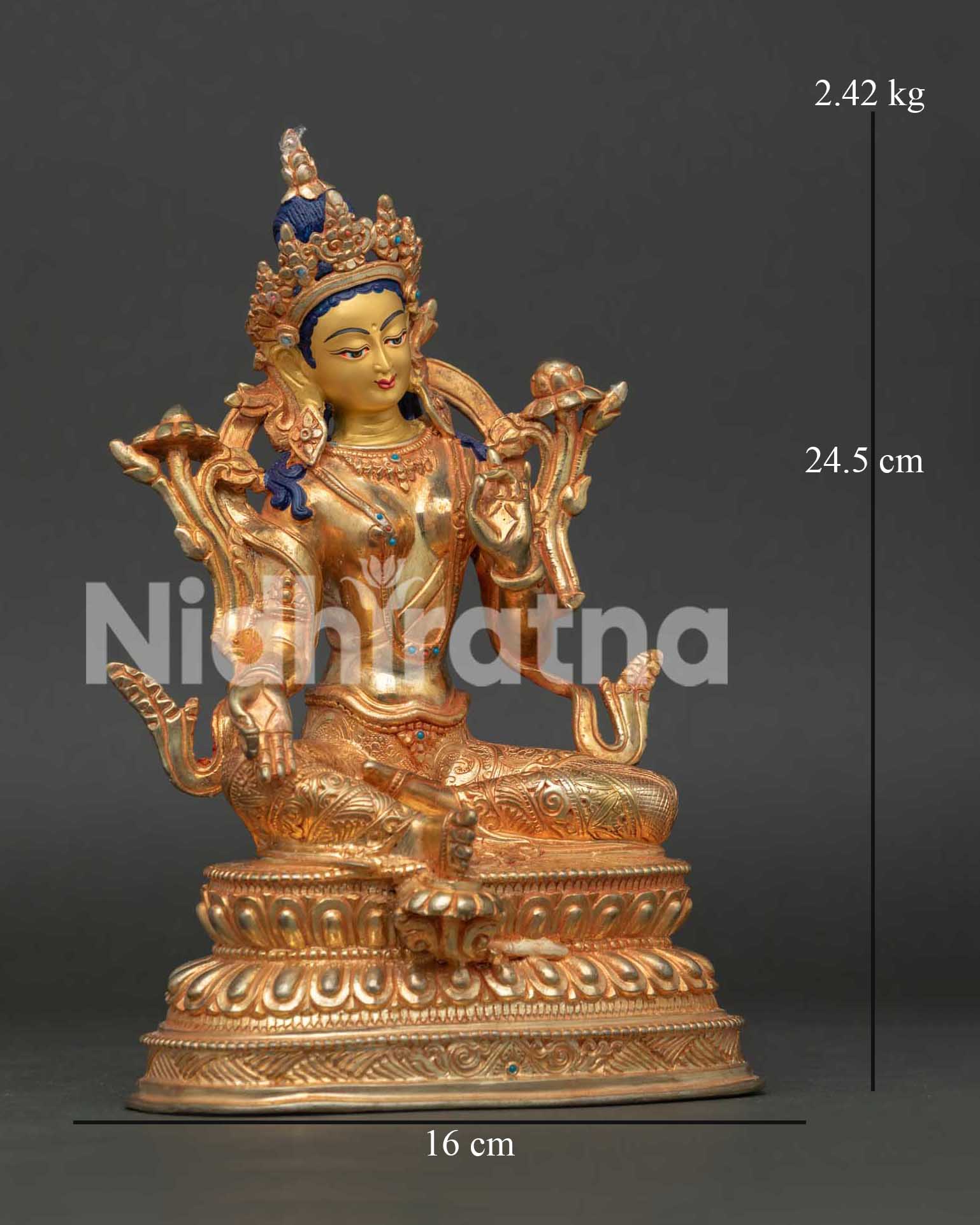 Mother Green Tara Statue | Authentic Nepal Buddhist Art