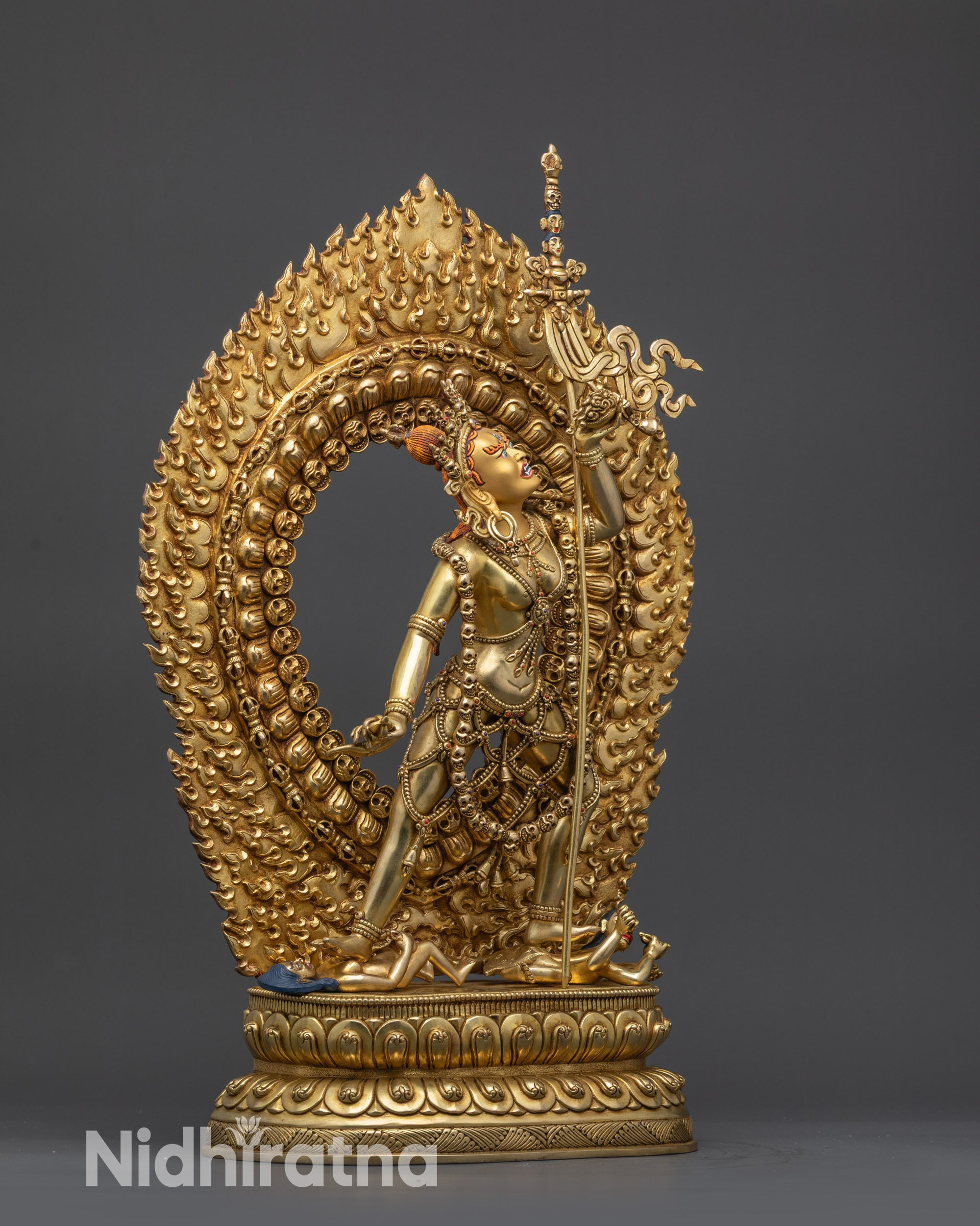 Transcendent Vajrayogini Statue | 24K Gold-Gilded Tantric Goddess