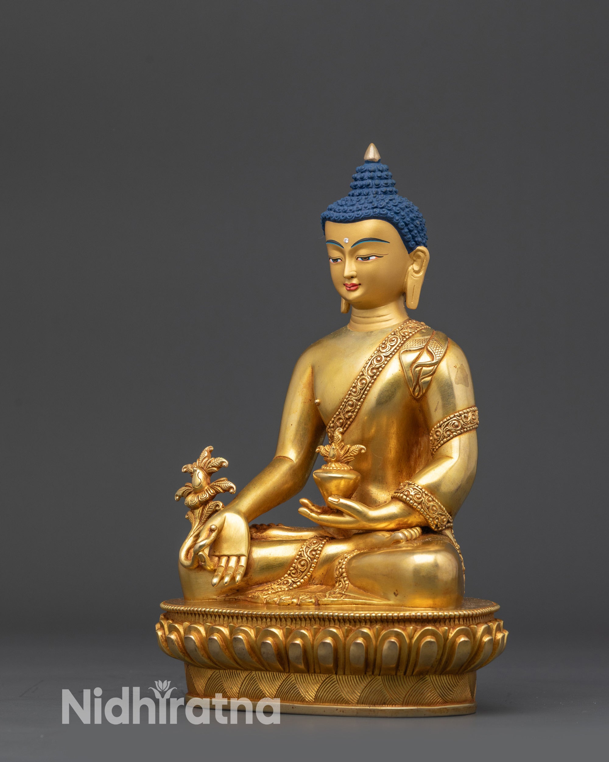 8" Tathagata Medicine Buddha Statue | Handcrafted Healing Sculpture