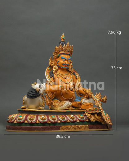Invite Abundance with Yellow Dzambhala Statue | Rare Buddhist Art