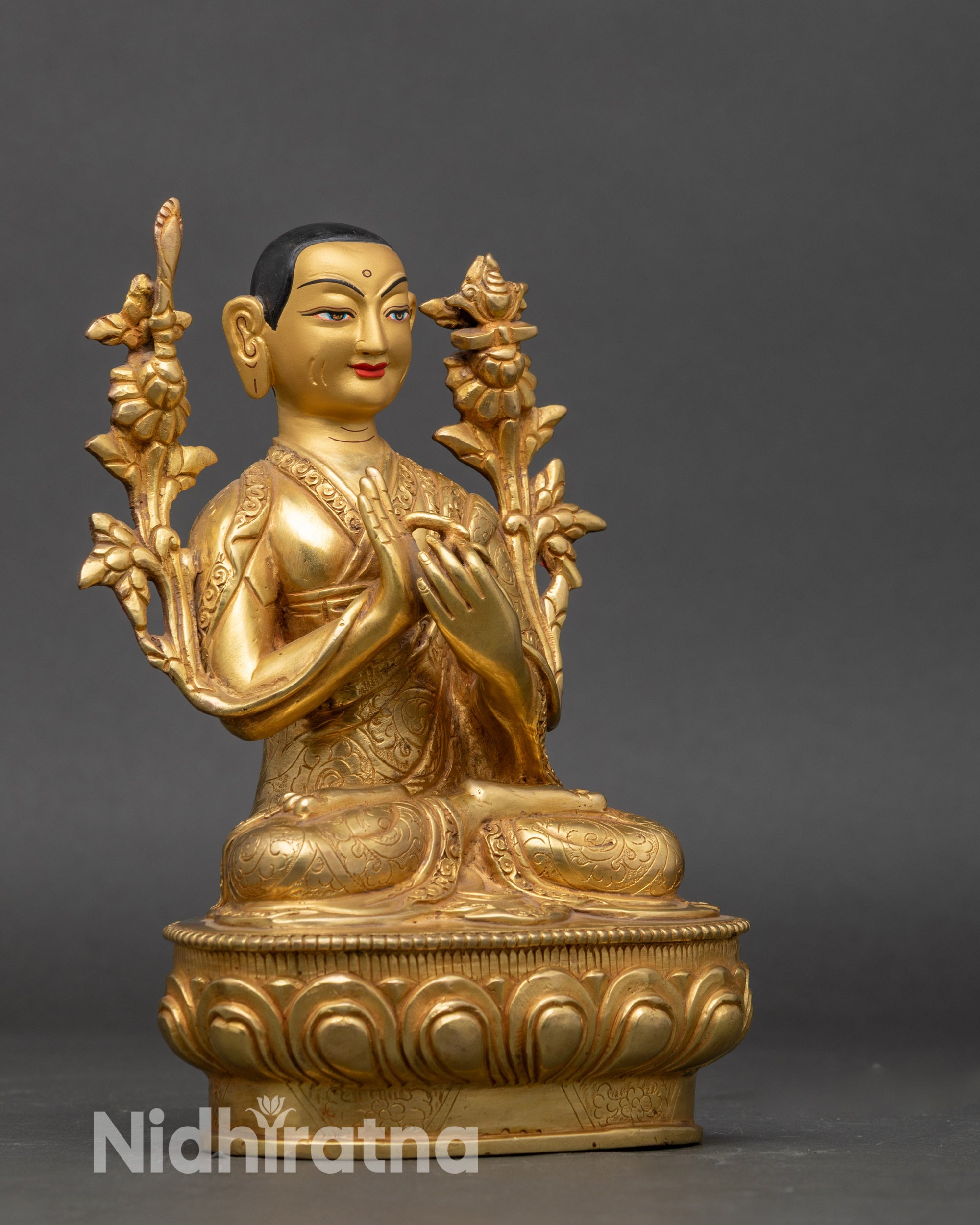 Tsongkhapa Statue Set with Two Disciples | Lost-Wax Craftsmanship