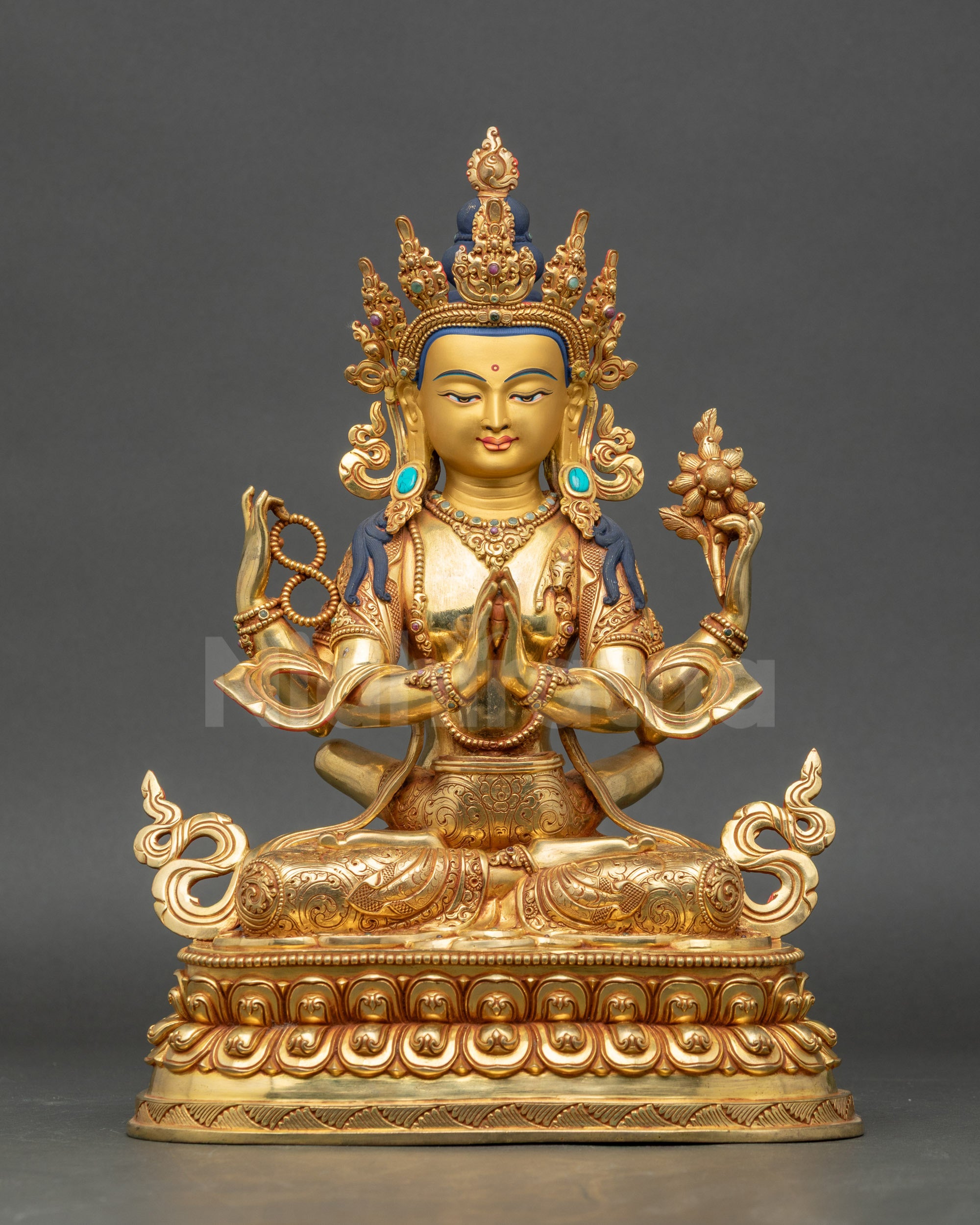 Chenrezig with Consort Statue | Representation of Compassion and Union