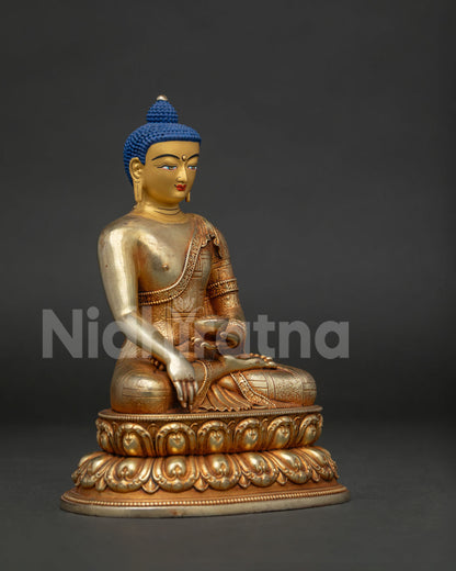 Shakyamuni Buddha Statue | Gold Gilded Nepalese Buddhist Art