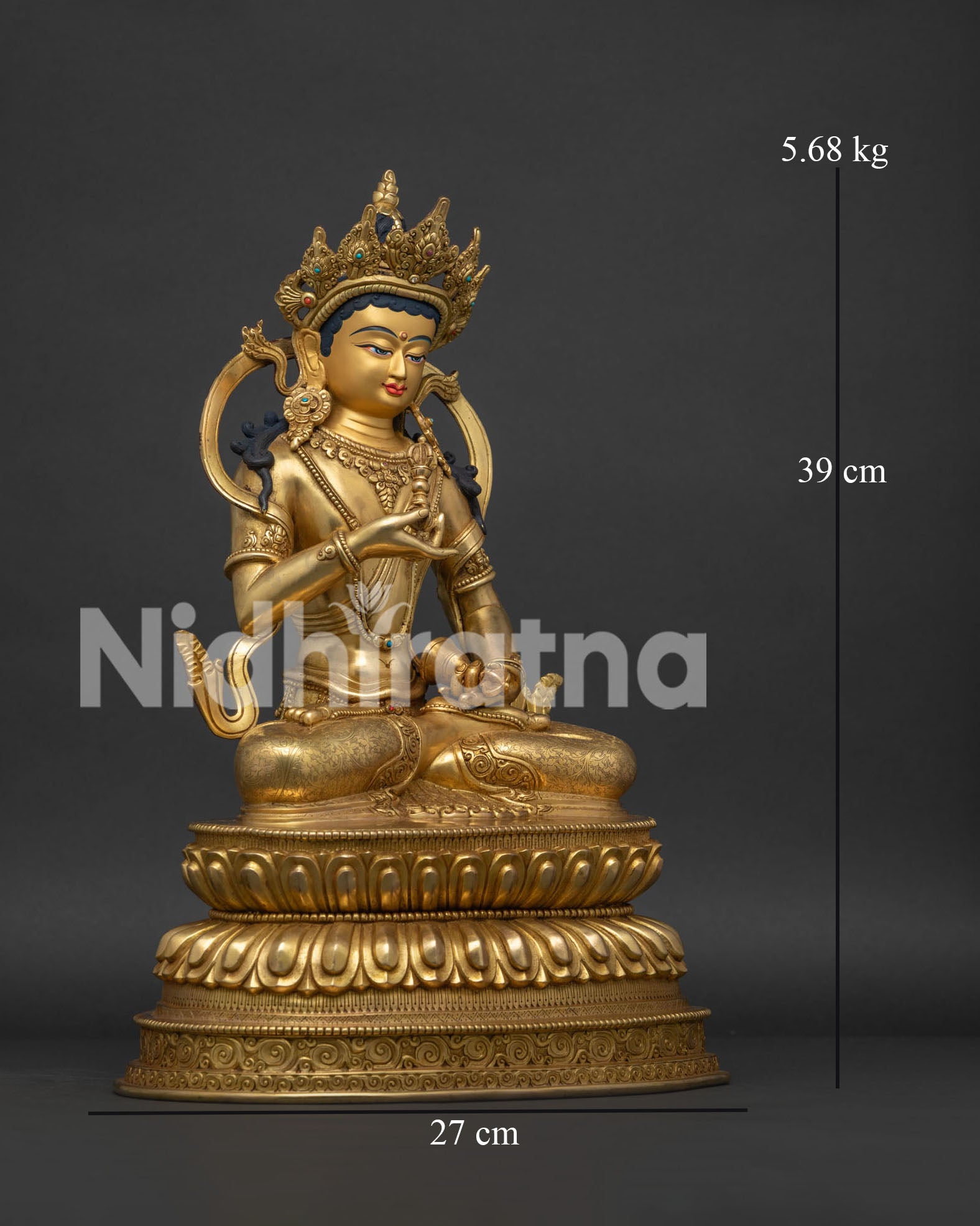 Enlightened Vajrasattva Statue from Nepal | Traditional Buddhist Art