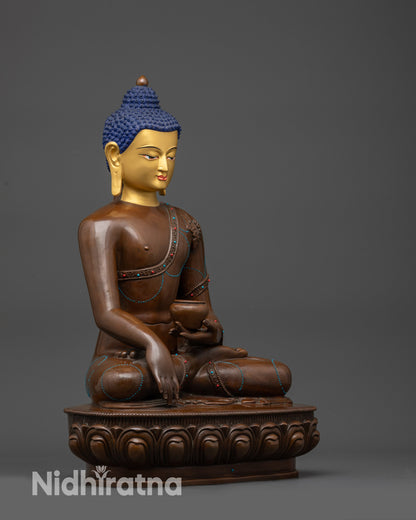 Shakyamuni Buddha Statue- 18” Tibetan Copper Meditation Sculpture