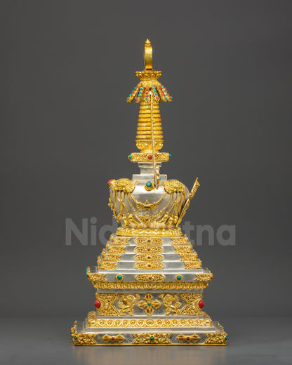 Traditional Tibetan Buddhist Stupa | Handmade Nepalese Shrine